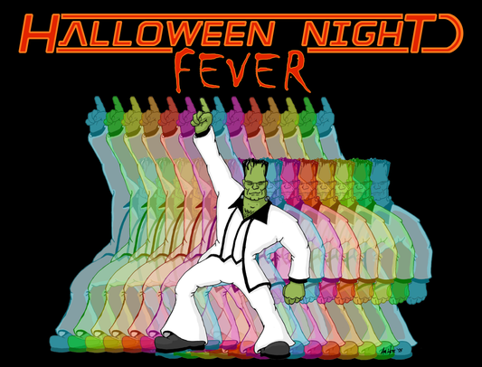 Halloween Night Fever Short Sleeve T-Shirt, Adult Sizes S-4XL